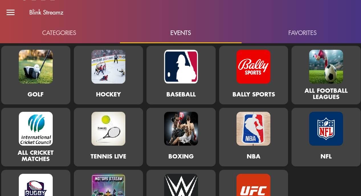 Screenshot 2 for Blink Streamz APK High Quality Live Sports Streaming